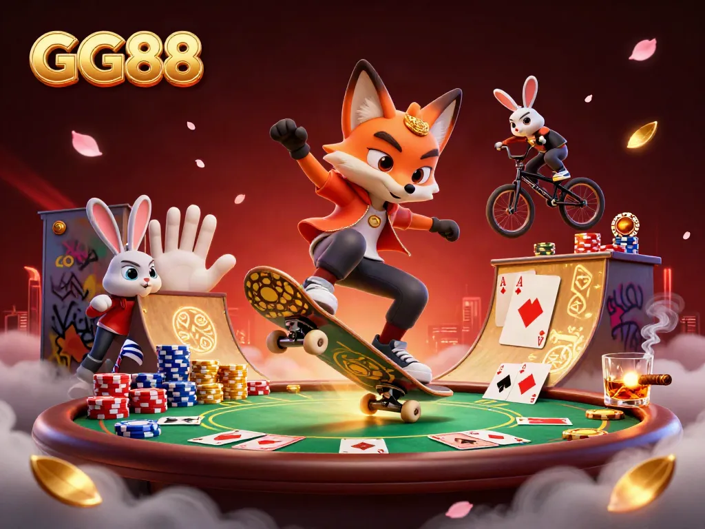 Experience exciting gameplay at GG88 with vibrant casino visuals and energetic characters.