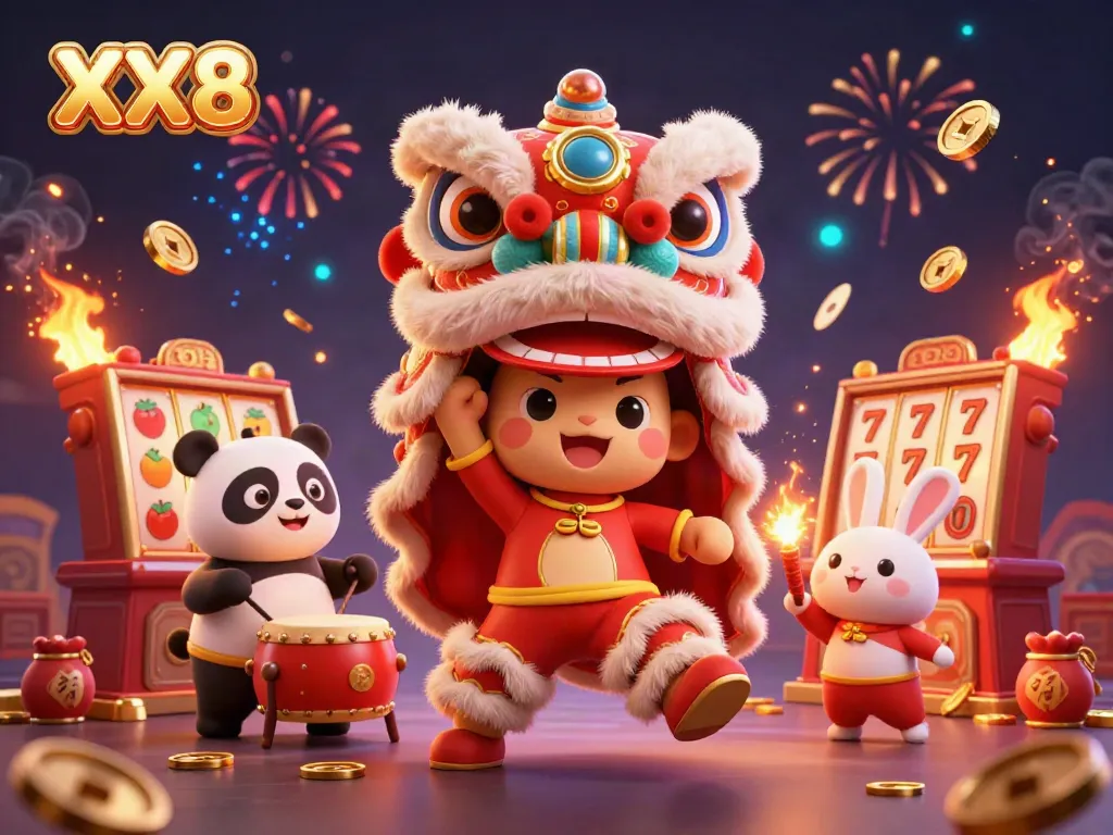 Engage with the immersive XX8 online casino experience featuring vibrant characters and dynamic gaming elements.